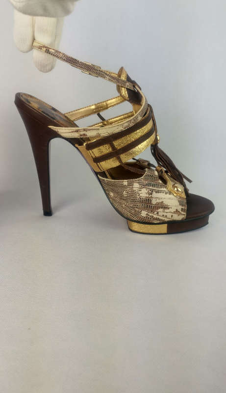 CARRANO Leather Gladiator Platform Sandal - Size 5