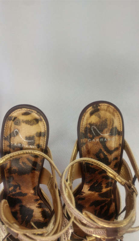CARRANO Leather Gladiator Platform Sandal - Size 5