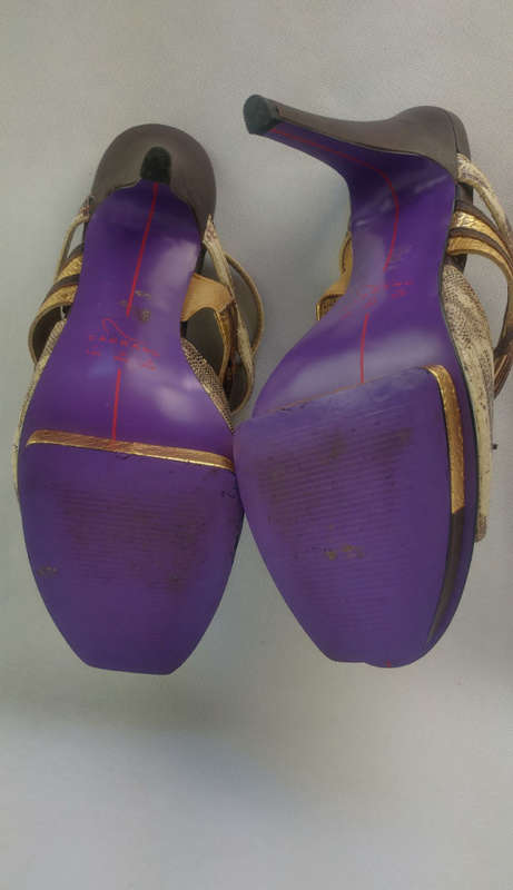 CARRANO Leather Gladiator Platform Sandal - Size 5