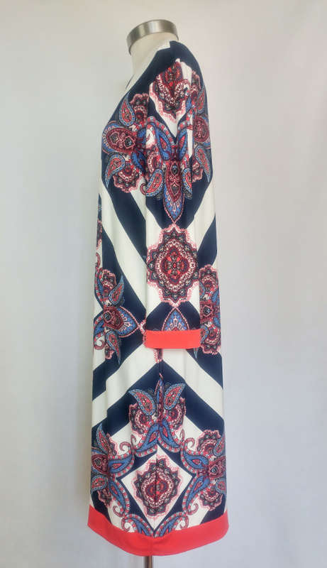 WALLIS (UK) Patterned Stretch Dress - Size XL