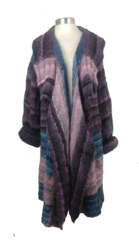 Purple and Blues Handknit - Size XL -XXXL