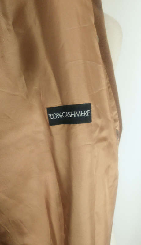 St.Emile - Dark Caramel 100% Cashmere Coat - Size 14/16