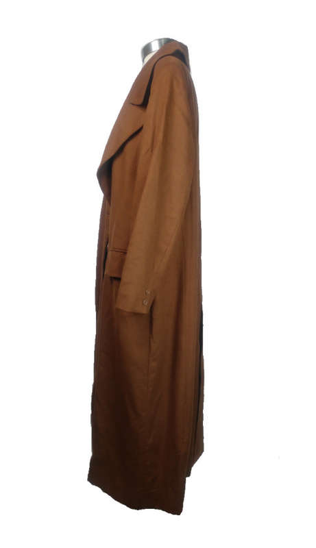 St.Emile - Dark Caramel 100% Cashmere Coat - Size 14/16