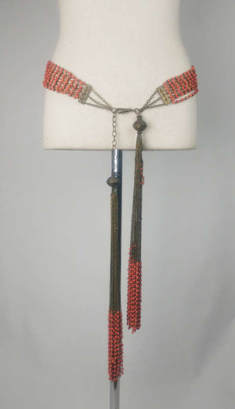Bohemian Chain Belt with Beads