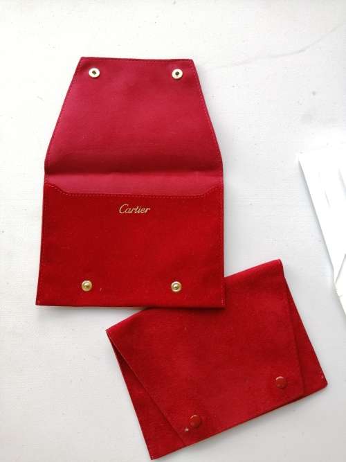 Cartier Red Felt Pouches