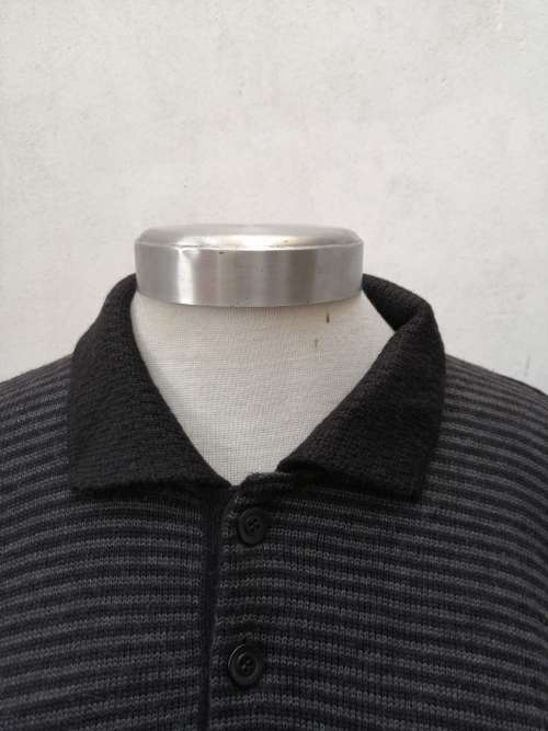 Mayser Grey and Black Wool Knit Large