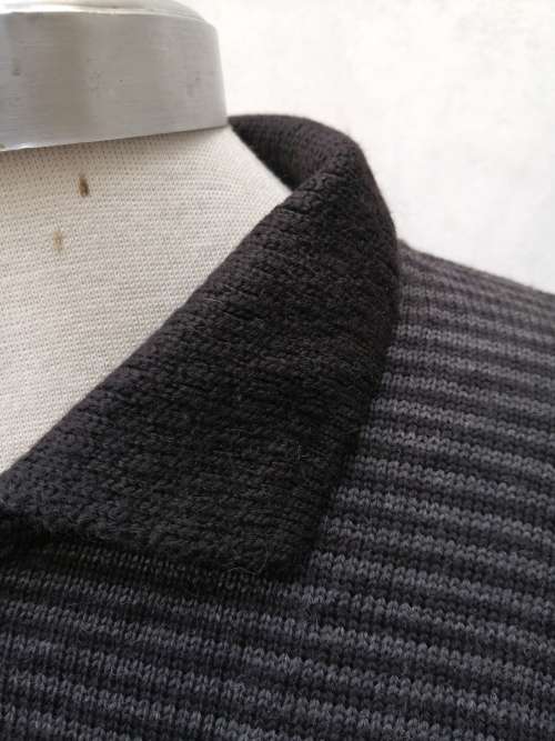 Mayser Grey and Black Wool Knit Large