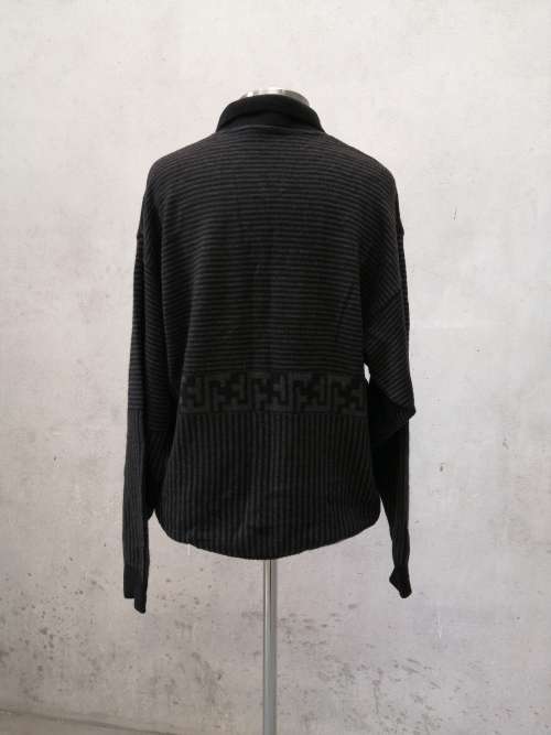 Mayser Grey and Black Wool Knit Large