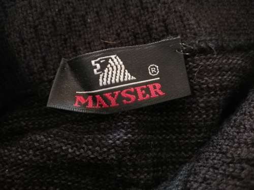 Mayser Grey and Black Wool Knit Large