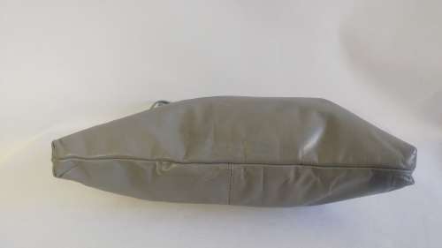 'DON MICHEL' Genuine Leather Vintage Handbag Grey 22 x 34cm