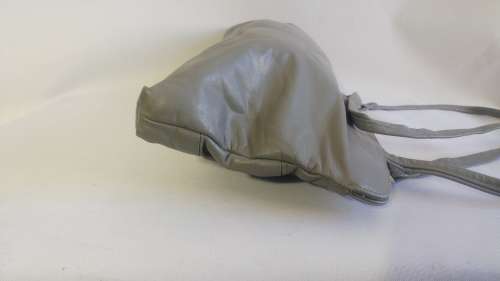 'DON MICHEL' Genuine Leather Vintage Handbag Grey 22 x 34cm