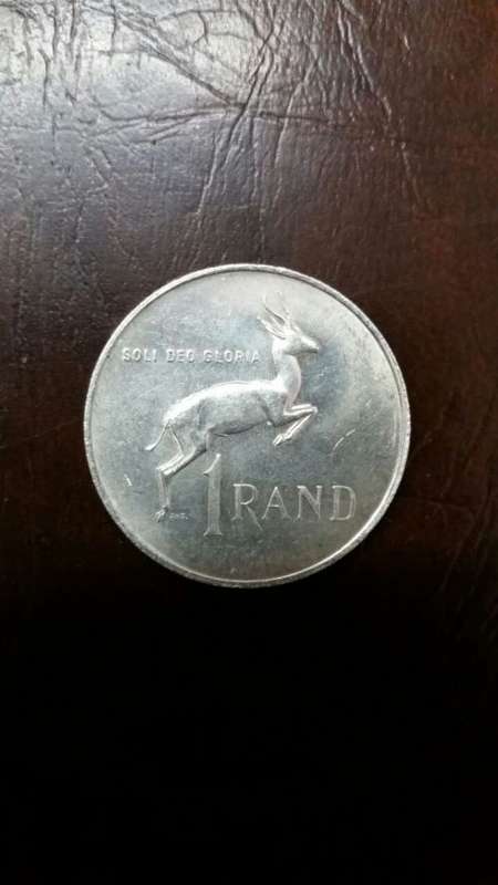 REPUBLIC OF SOUTH AFRICA 1967 SILVER R 1 - ENGLISH