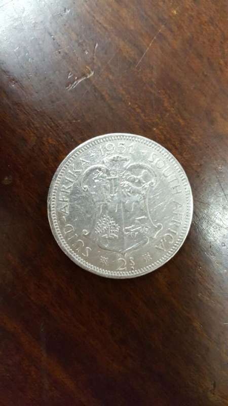UNION OF SOUTH AFRICA 1951 - 2 SHILLING