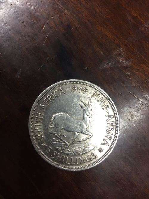 UNION OF SOUTH AFRICA 1949 - 5 SHILLING