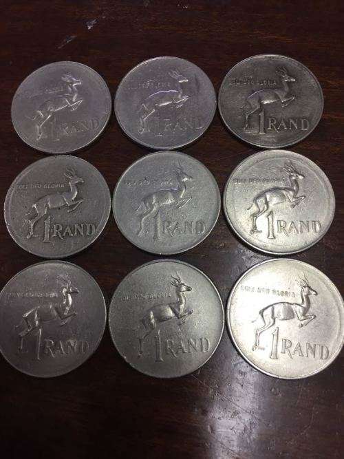 LOT OF 9 x 1977 R1 NICKEL COINS