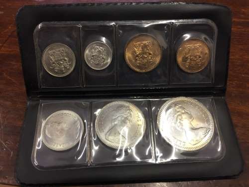 1964 SET OF 7 UNCIRCULATED COINS OF RHODESIA IN MINT PACK