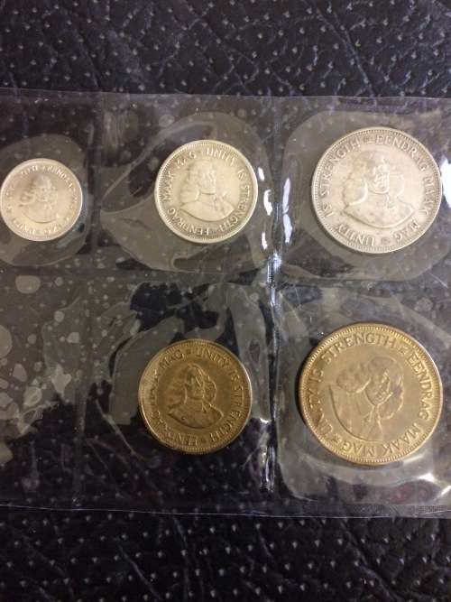 1962 RSA SET OF 5 COINS (20c,10c, 5c,1c,half cent)