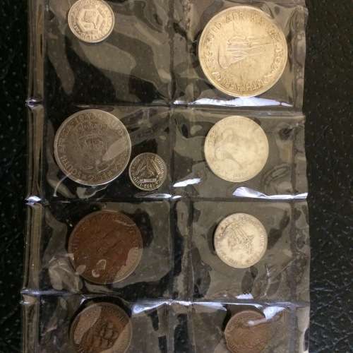 COLLECTION OF 9, 1952 UNION OF SOUTH AFRICA COINS