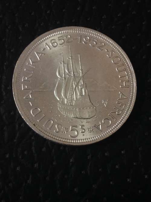 UNION OF SOUTH AFRICA 1952 - 5 SHILLING (CROWN)