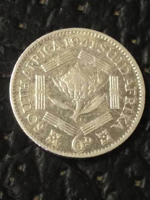 UNION OF SOUTH AFRICA 1941 SIXPENCE