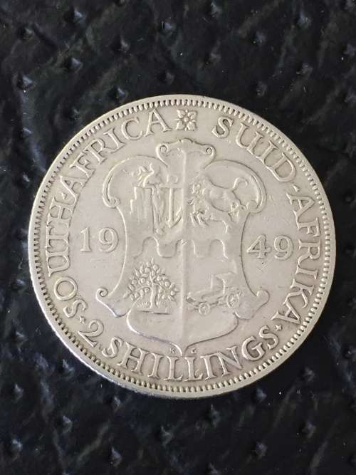UNION OF SOUTH AFRICA 1949 TWO SHILLING