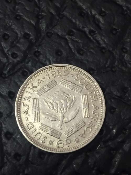 UNION OF SOUTH AFRICA 1952 SIXPENCE