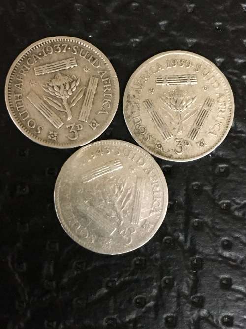 COLLECTION OF 3 THREEPENCE (1937, 1939 & 1943)