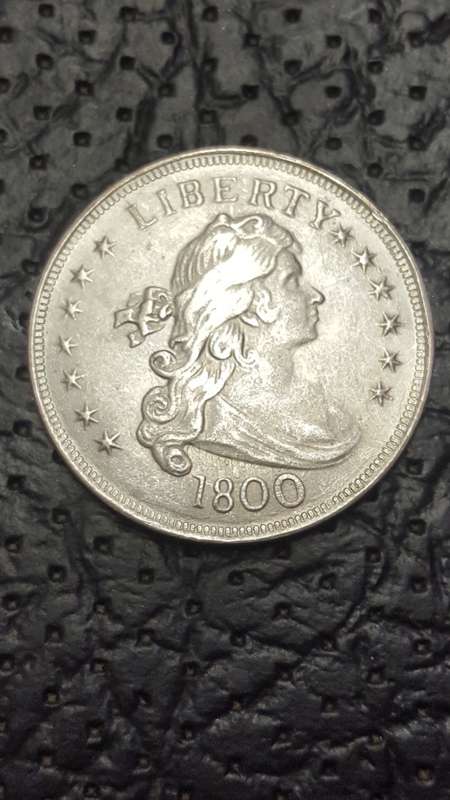 IRON NICKEL TOKEN OF A 1800 UNITED STATES OF AMERICA 1 DOLLAR