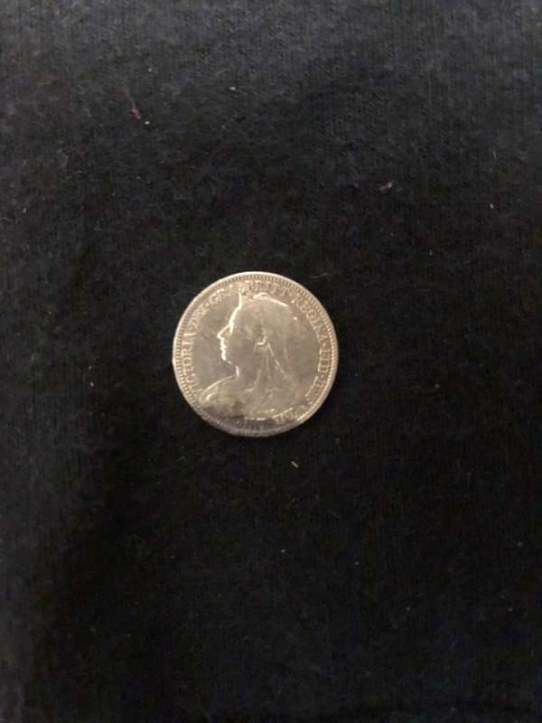 ANTIQUE 1894 GREAT BRITAIN SILVER SIXPENCE