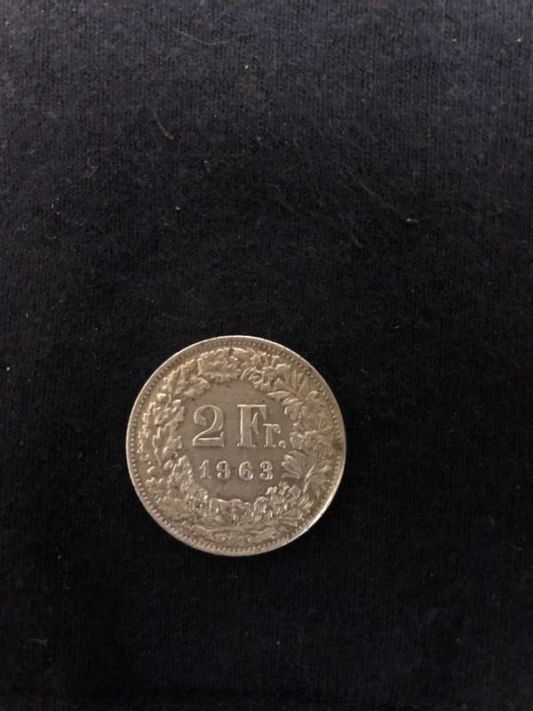 SWITZERLAND 1963 TWO FRANCS