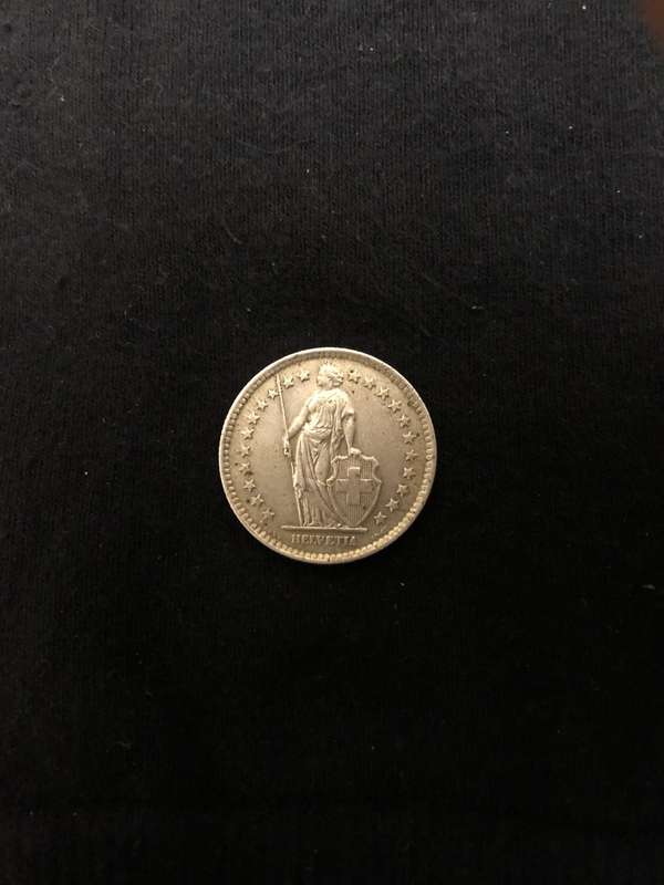 SWITZERLAND 1963 TWO FRANCS
