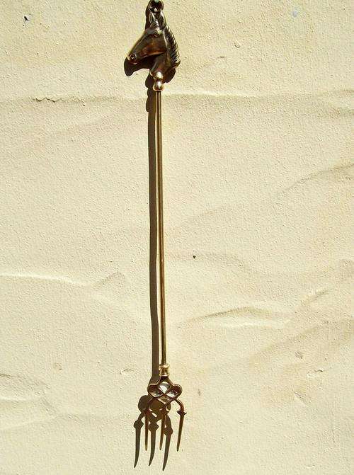 Brass Horse Head Toasting Fork