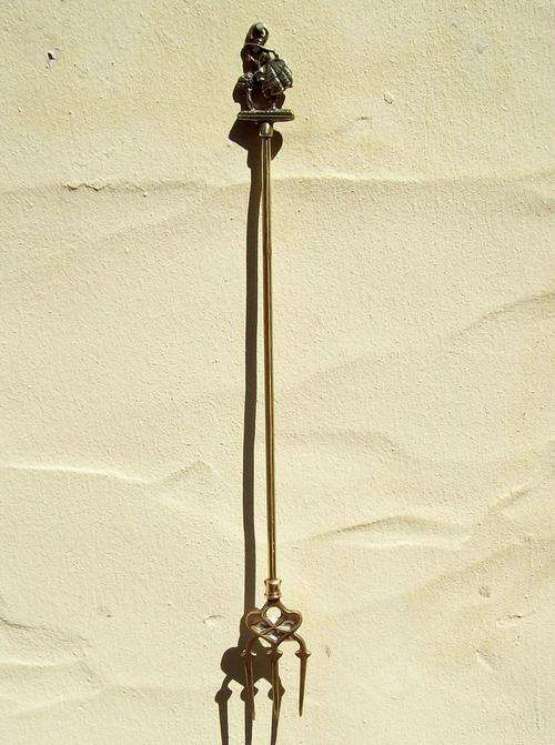 Brass Girl Toasting Fork