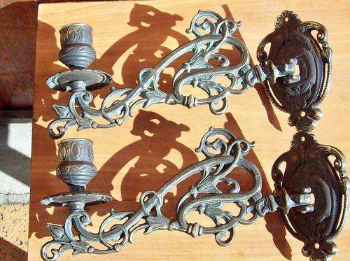 vintage Brass Candle Sconces