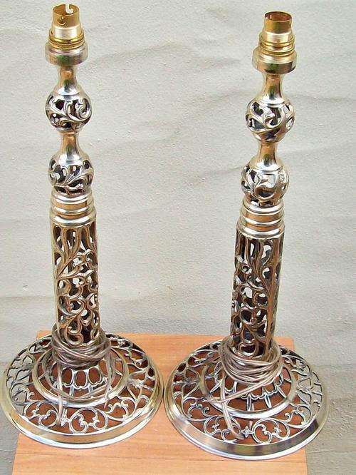 Double Brass Table Lamps