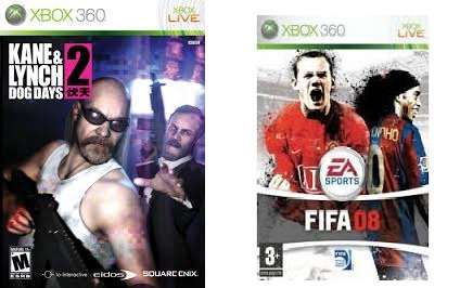 Kane and Lynch 2 and Fifa 2008 Xbox 360