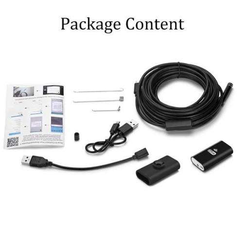 Snake Cable HD 720P Soft Wire Wifi Endoscope 6 LED Light Inspection Camera Borescop
