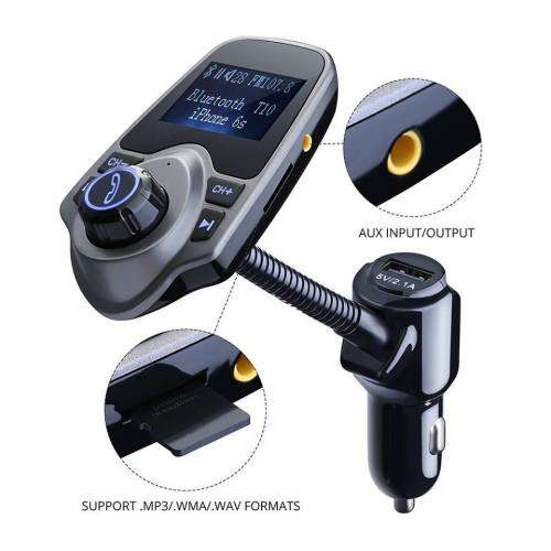 FM T10 Bluetooth Wireless Transmitter Car Kit MP3 Player 3.5mm In-car FM Transmitter For All Smartp