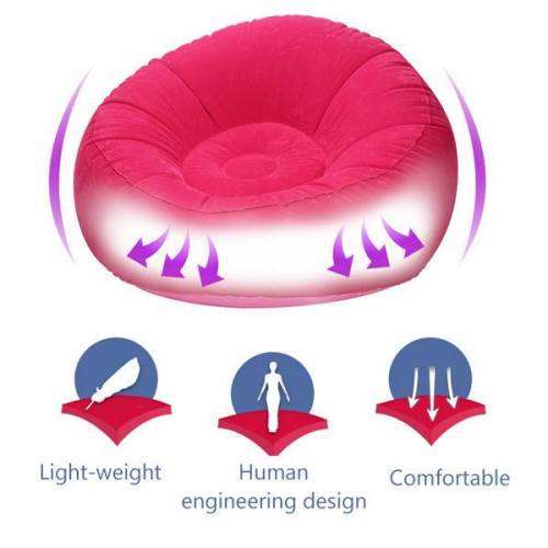 Thicken Air Portable Creative Fast Inflatable Sofa Cushion Lazy Chair Sleep Bed Garden Balcony Stool
