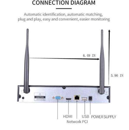 Wifi Security Camera Camera 4 Way Home Network Camera 1080P/960P/720P