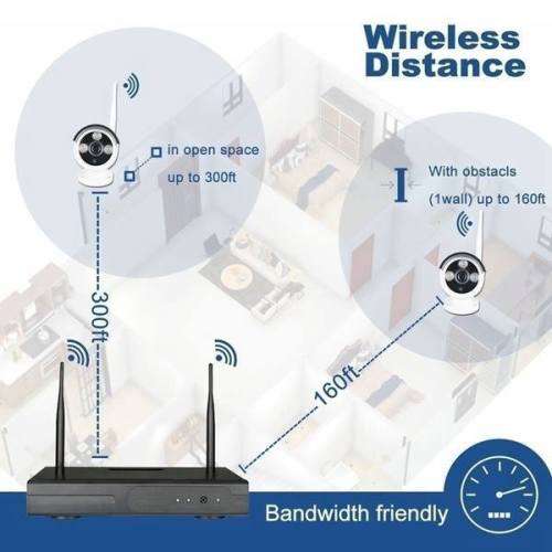 Wifi Security Camera Camera 4 Way Home Network Camera 1080P/960P/720P