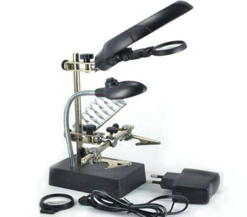 HELPING HAND LED MAGNIFIER WITH SOLDERING STAND