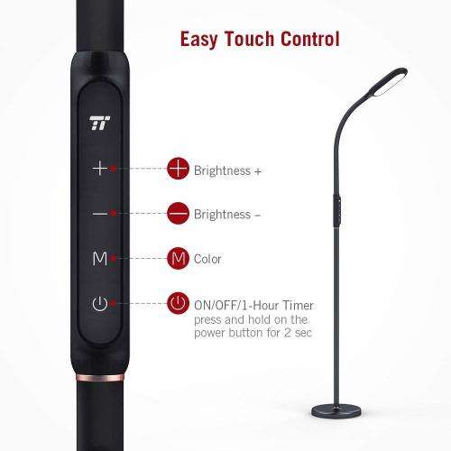 DIMMABLE LED FLOOR LAMP FOR LIVING ROOM, 1800 LUMENS