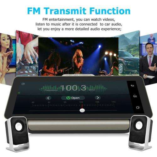 10in 4G Car Dash Cam Dual HD 1080P Lens Android DVR Camera GPS Navi WiFi BT ADAS