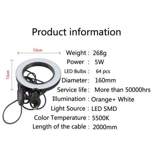 Adjustable LED ring light 6"Selfie Ring Lamp Photographic Lighting With Tripod