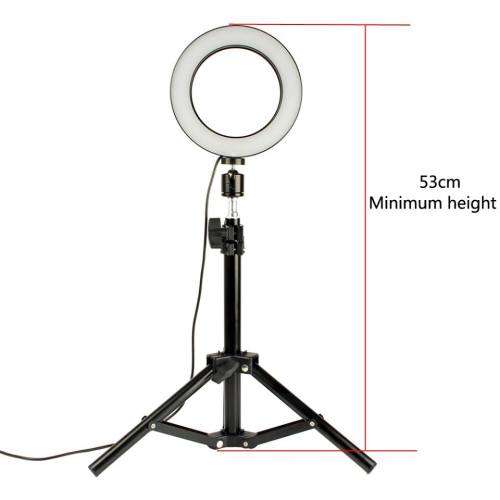 Adjustable LED ring light 6"Selfie Ring Lamp Photographic Lighting With Tripod