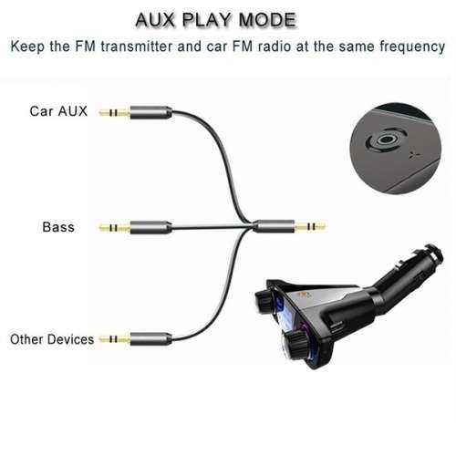 Hot Sale 1.3 Inch LCD Displayer Bluetooth FM Transmitter MP3 Player Radio Adapter Dual USB Car Charg