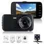 4" 1080P Dual Lens Car Dash Cam Driving Recorder Front and Rear Camera Dashboard DVR Recorder