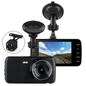 4" 1080P Dual Lens Car Dash Cam Driving Recorder Front and Rear Camera Dashboard DVR Recorder