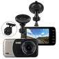 4" 1080P Dual Lens Car Dash Cam Driving Recorder Front and Rear Camera Dashboard DVR Recorder